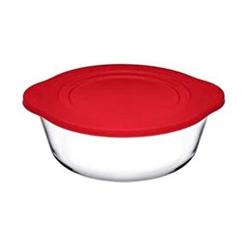 Borcam Rund Glas Ovnform m/Låg 2,1 L