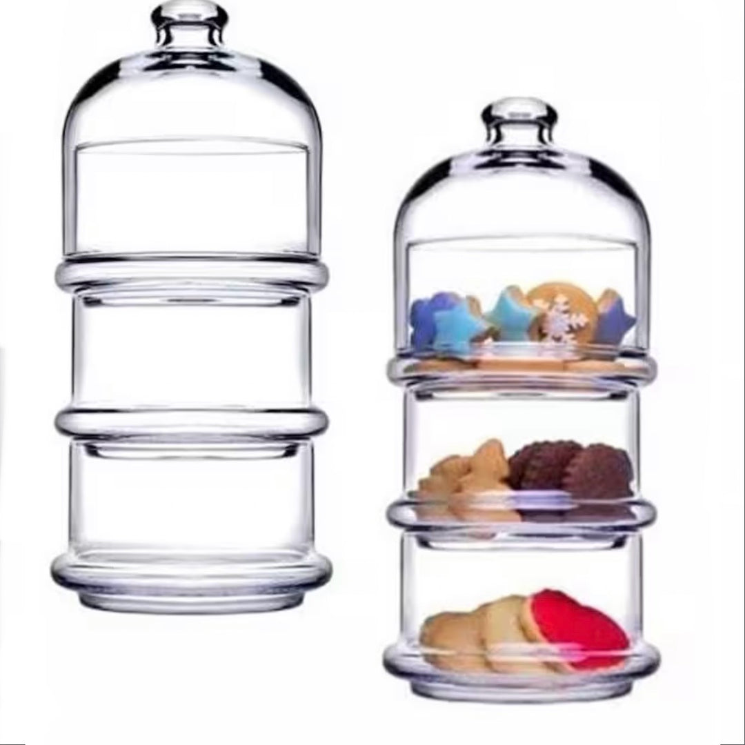 Glasopsats i 4 Dele - Pasabahce Villa Patisserie - 3 etager - 22 cm