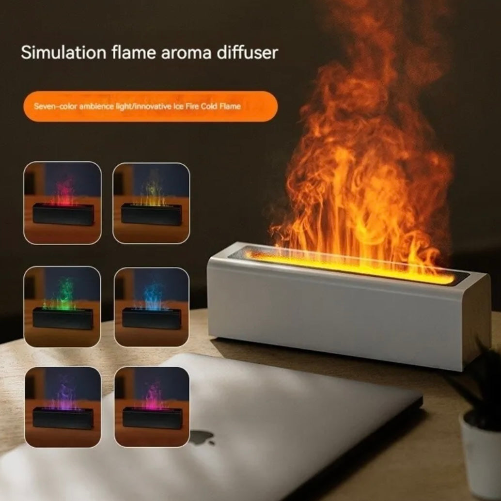 Aroma Flame Air Diffuser Hvid