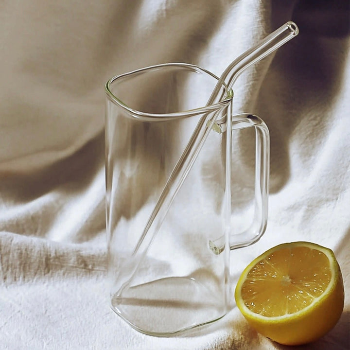 Kvadratisk Glaskrussæt 2 stk. 400 ml. - Almina Trendy