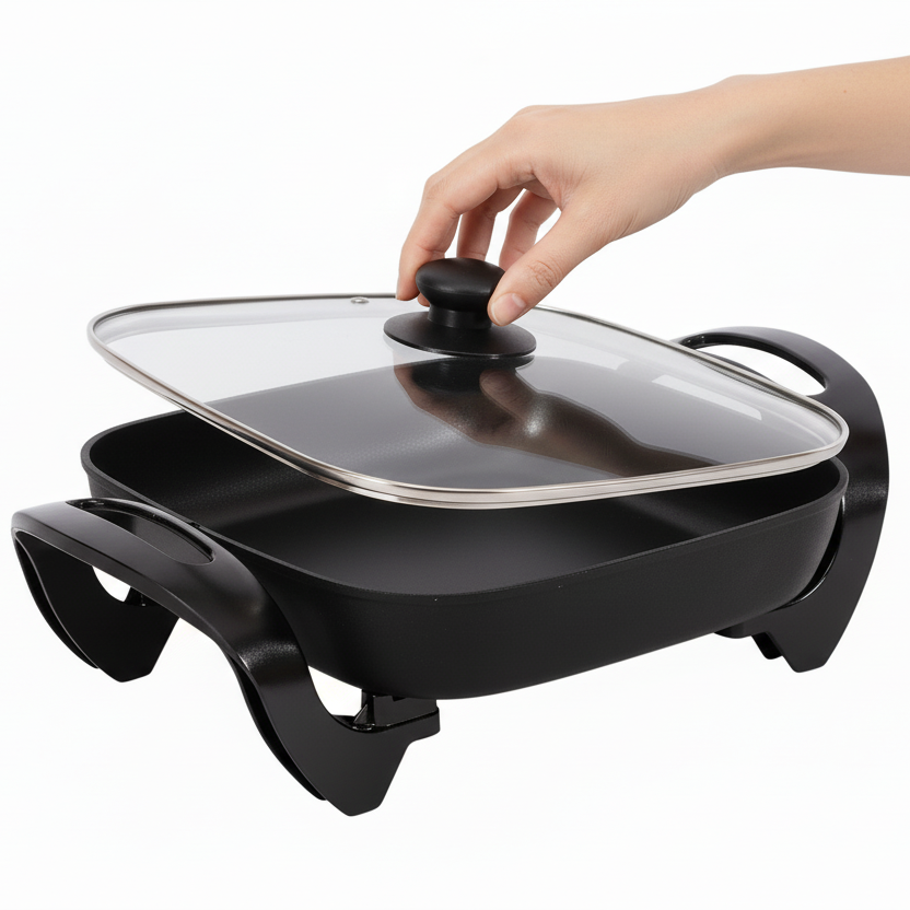 Schäfer Elektrisk Multipande Kvadratisk 30x30x6 cm - 1500W - Sort