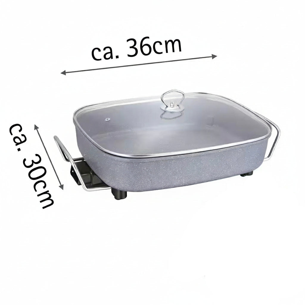 Neudorf Elektrisk Multipande 36x30x8 cm - 8 liter - 1500W - Grå