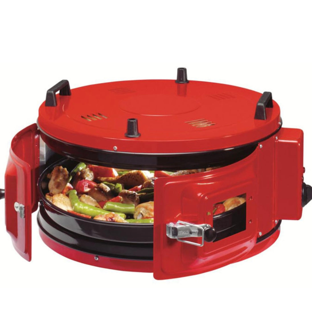 Rund Elektrisk Ovn I-11 | 1100 W | 48x48x31 cm | Rød | Itimat
