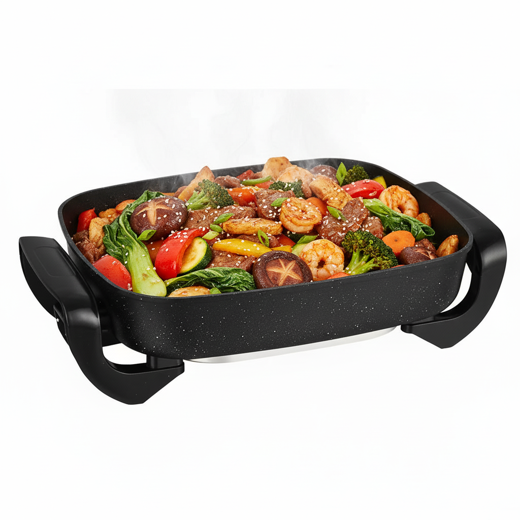 Neudorf Elektrisk Multipande 36x30x7 cm - 7 Liter - 1500W - Sort