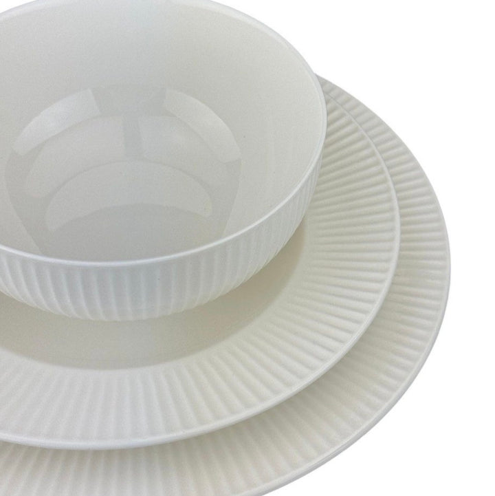 Akkaya Porcelænssæt 24 dele - 6 personer Hvid - Weisse Rose Anna