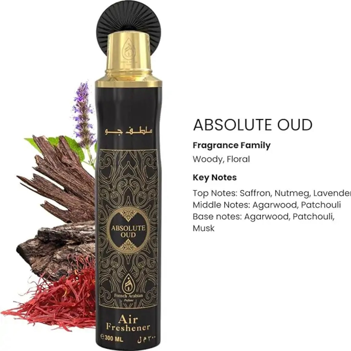 Luftfrisker Absolute Oud 300 ml. - French Arabian Perfumes