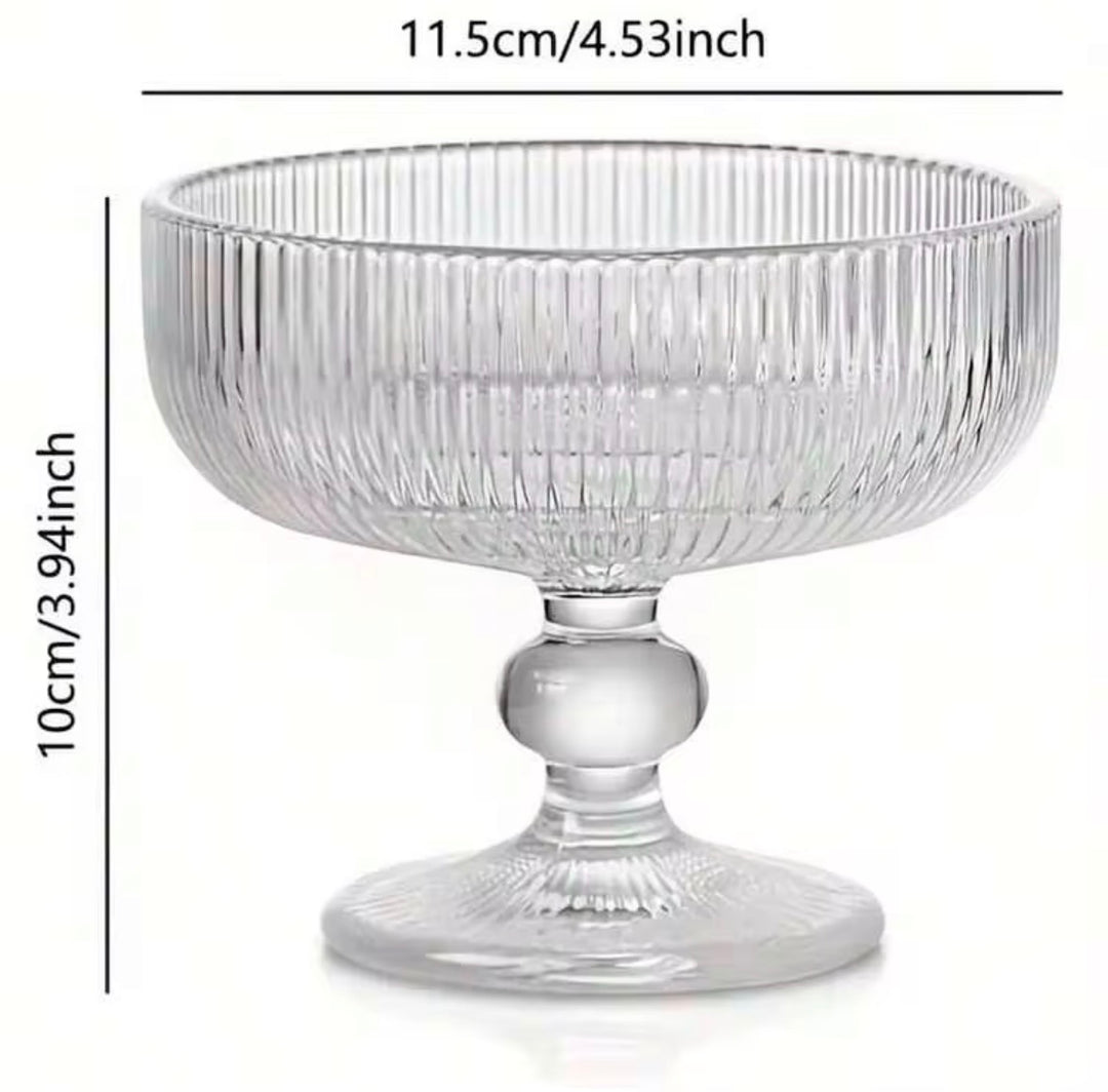 Almina Dessertskål med Rillet Design