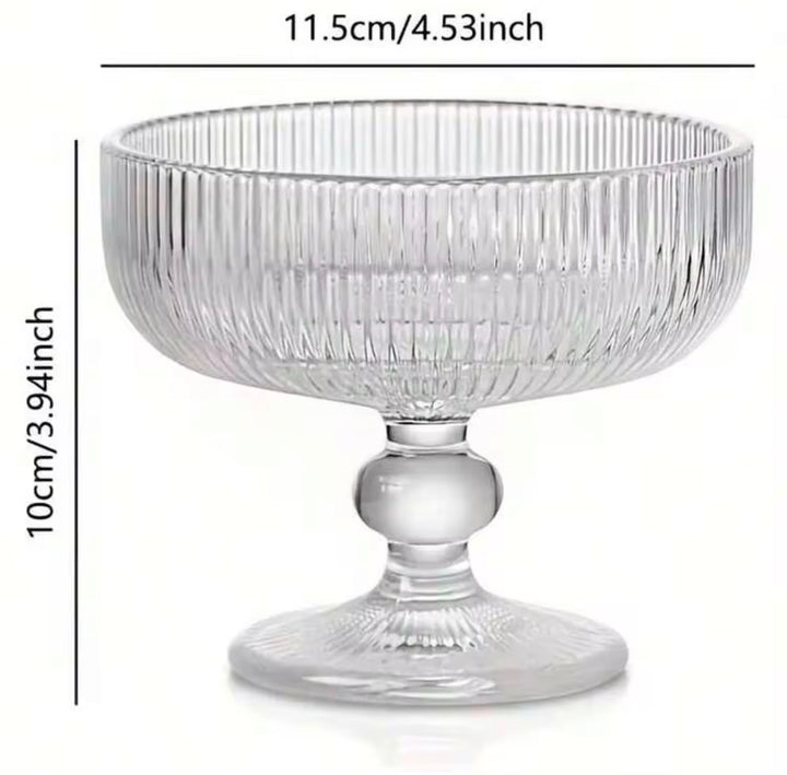 Almina Dessertskål med Rillet Design