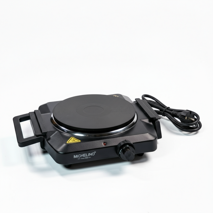 Michelino Transportabel Enkelt Kogeplade m/Foldbare Greb 1500 W | Sort