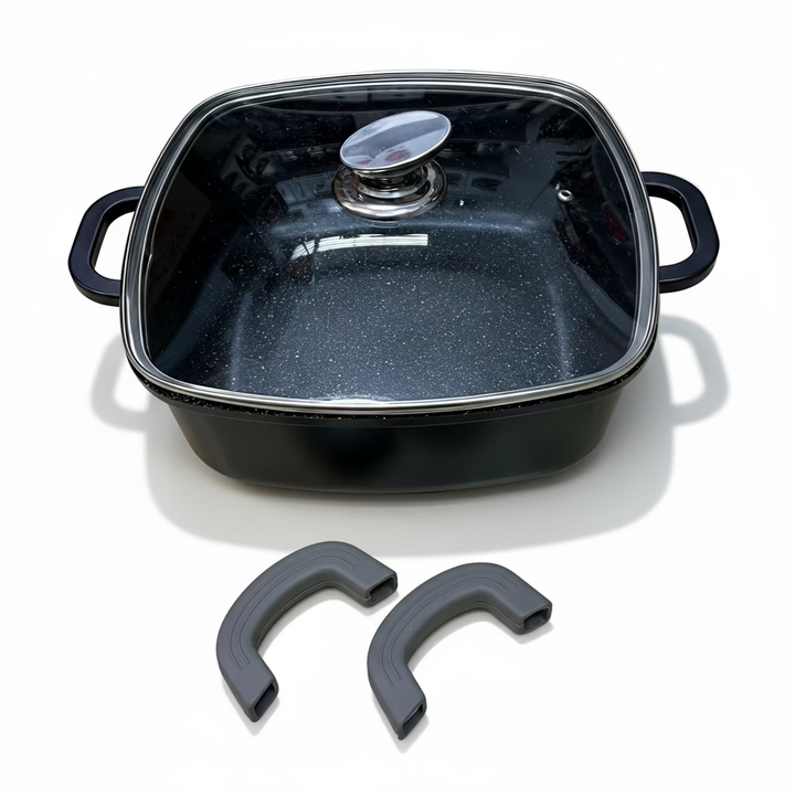 Trendmax Kvadratisk Gryde m/Glaslåg 7 Liter 28 cm