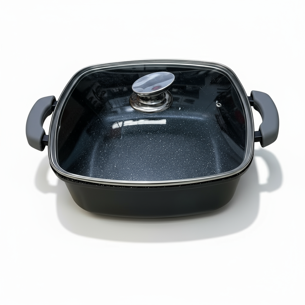 Trendmax Kvadratisk Gryde m/Glaslåg 7 Liter 28 cm