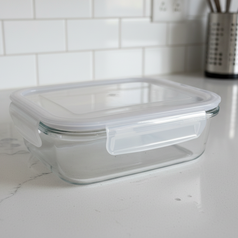 Weissberg Glas Madopbevaringsboks m/låg | Rektangulær | 620 ml