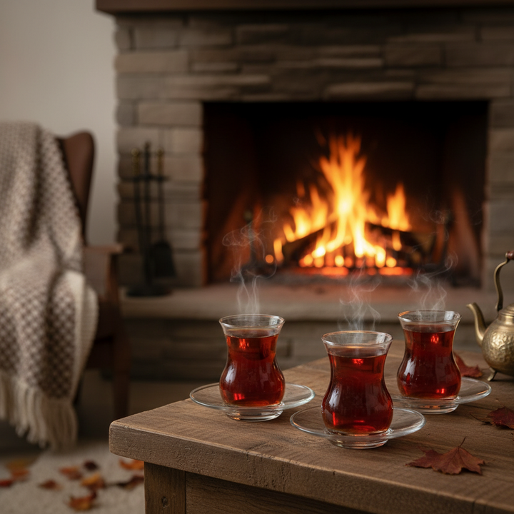 LAV Ayda Teglassæt – 12 dele (6 teglas + 6 underkopper) – 135 ml