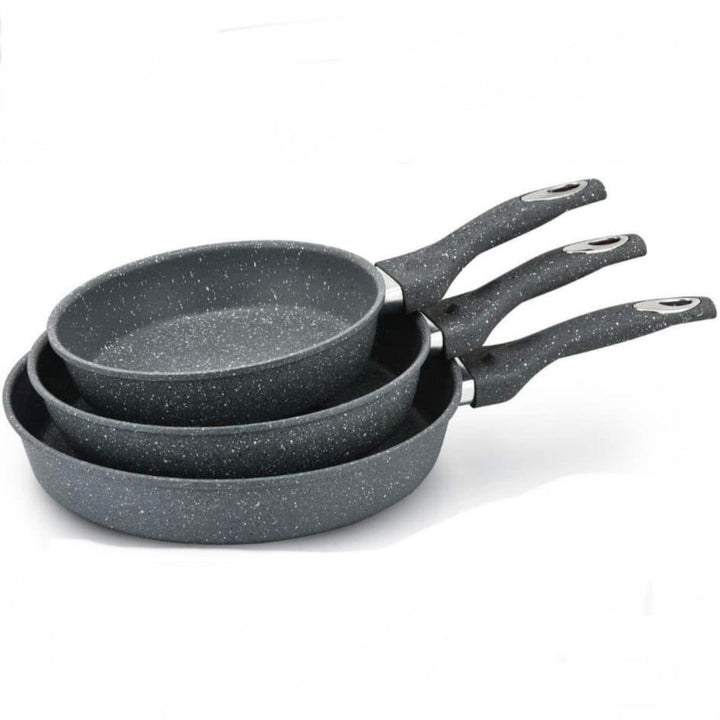 Zellerfeld - Stegepandesæt nonstick - 3 stk. Grå 20, 24, 28 cm