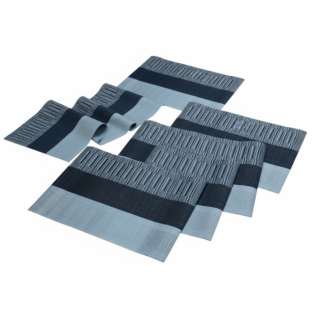 Cinar Dækkeservietter Sort/Grå 6 STK. 30x45 CM