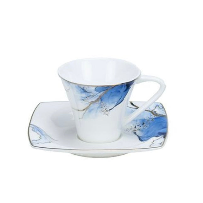 Orly Hvid/Blå Pocelænssæt 80 dele - Løven Home