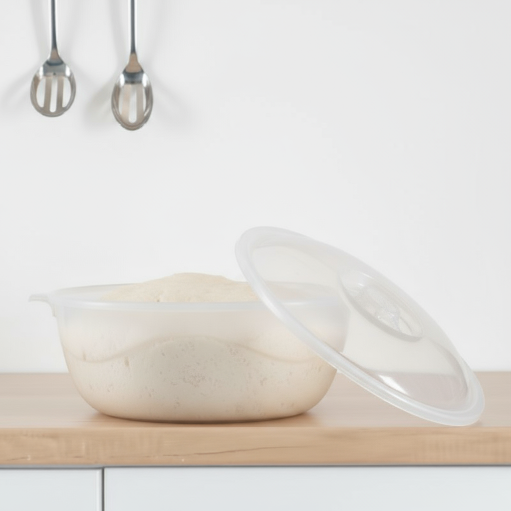 Plastik Opbevaringsbøtte Rund Med Låg (Gennemsigtig) 17 Liter