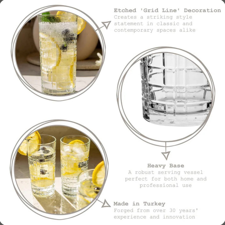 Høj Drikkeglassæt 3 stk. 356 ml. - LAV Brit