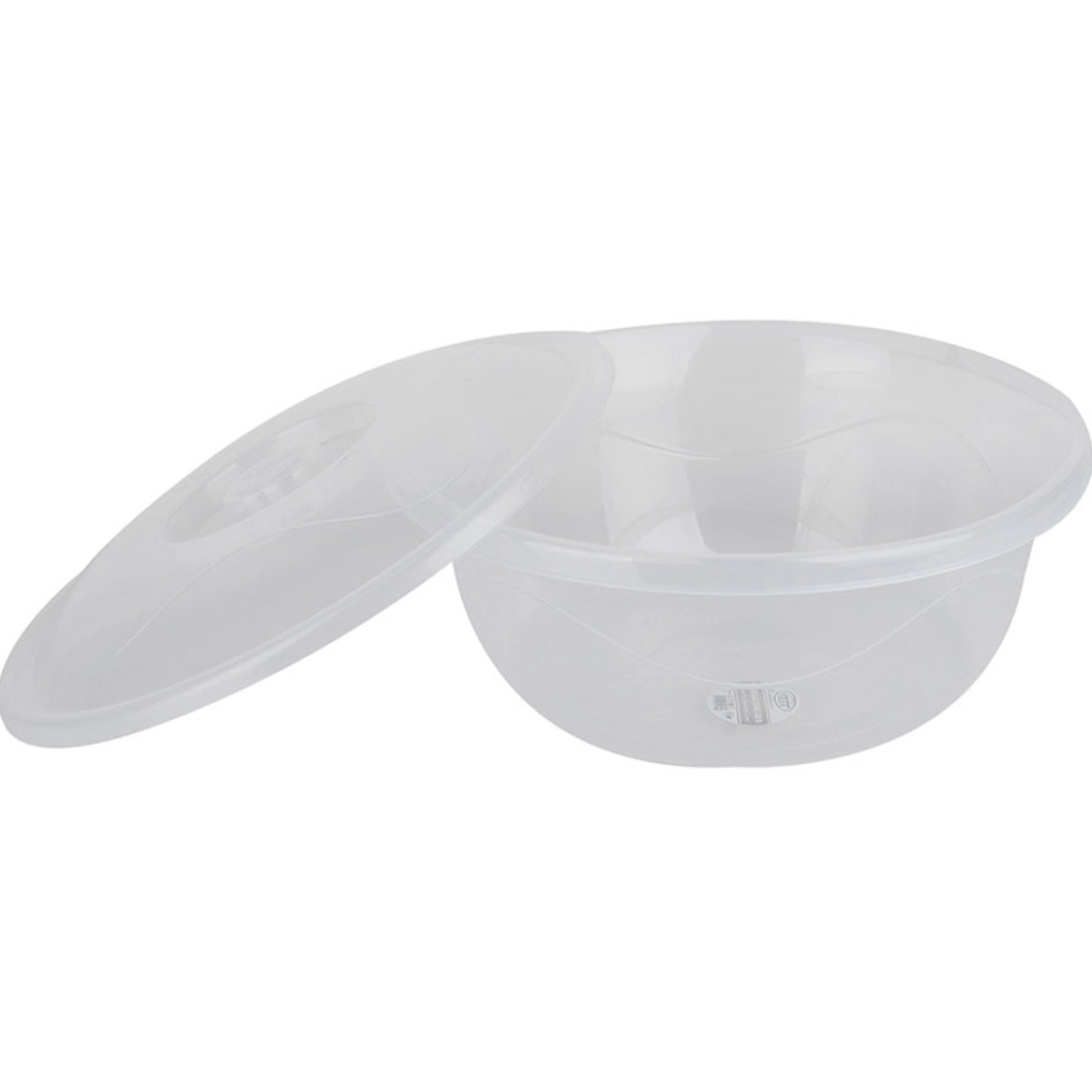 Plastik Opbevaringsbøtte Rund Med Låg (Gennemsigtig) 26 Liter