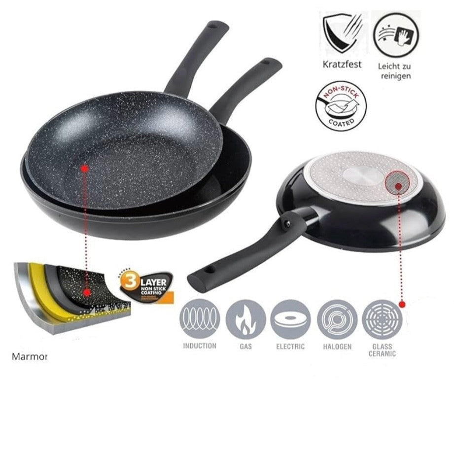 Kadirelli Stegepande Sæt 3 dele 20-24-28 cm