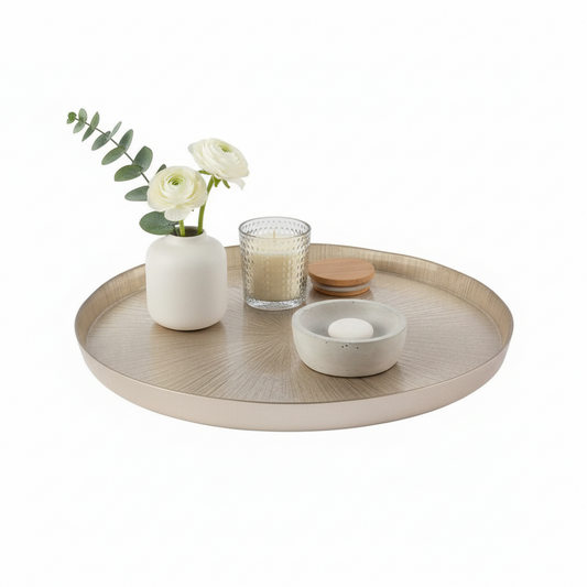 Bricard Serveringsfad/-bakke - Glas - 21 cm - Champagnefarvet