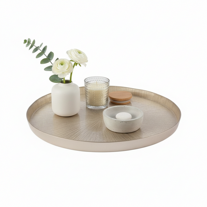 Bricard Serveringsfad/-bakke - Glas - 21 cm - Champagnefarvet