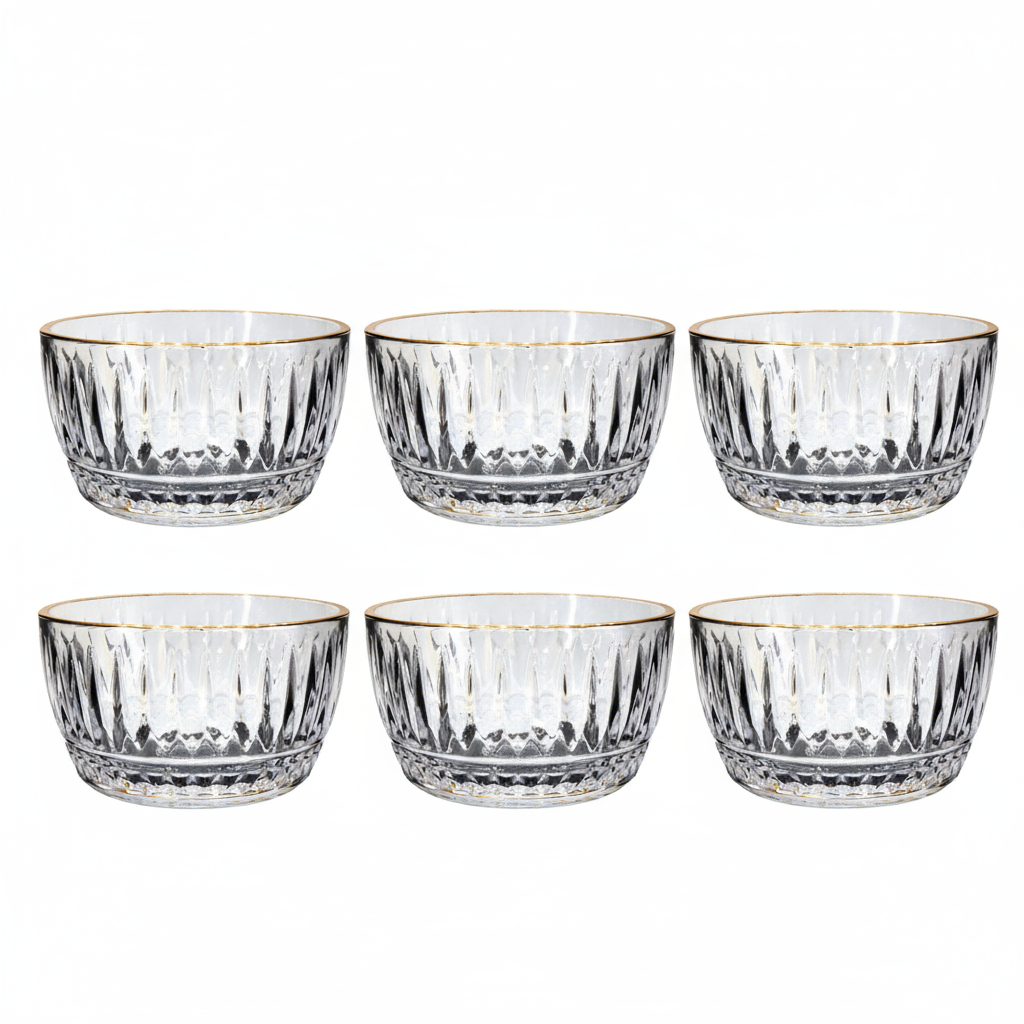 Bricard Avila Gold Glas Snackskåle Sæt 6 stk.