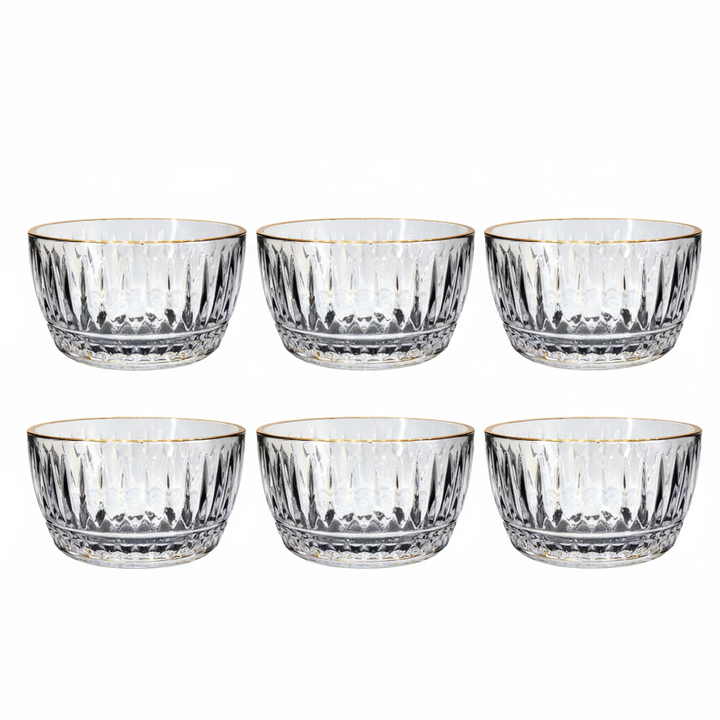 Bricard Avila Gold Glas Snackskåle Sæt 6 stk.