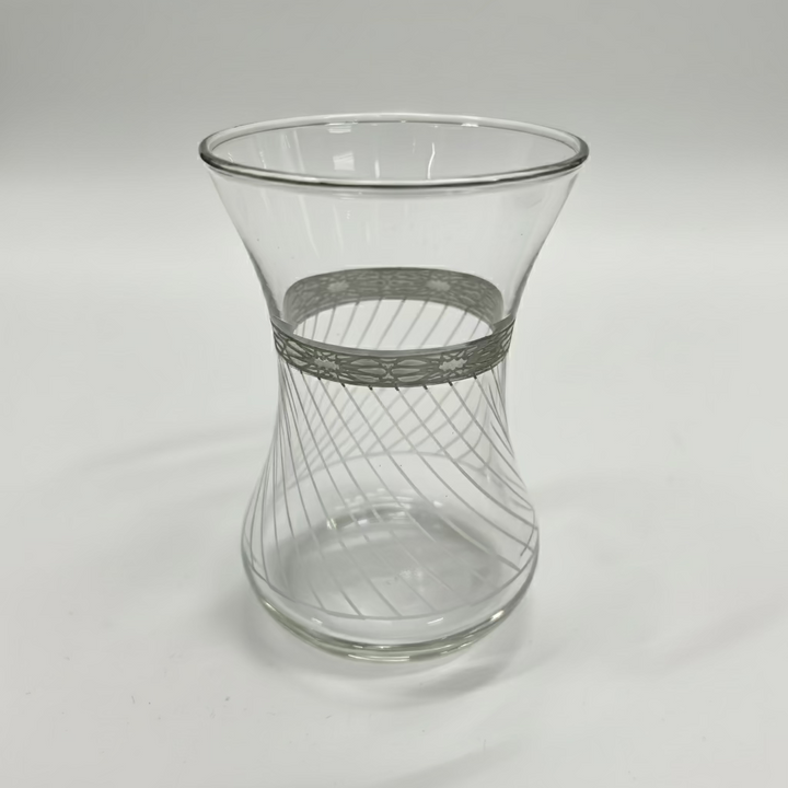 Dalgic 718/4 Tesæt i Sølv | 18 dele | Glas/Metal