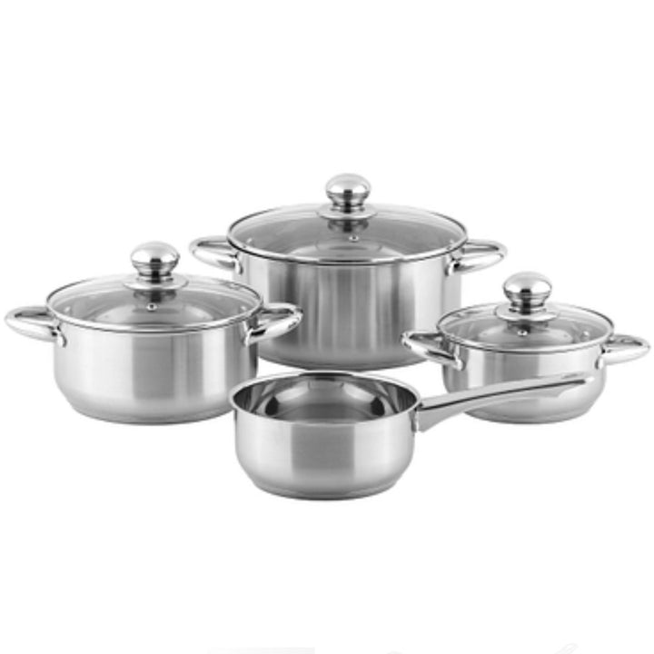 MICHELINO Rustfrit Stål Grydesæt DENVER 7-Delt Induktionsevne Sølv