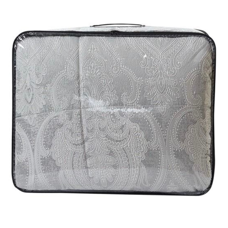 Lavella Firuze Sengetæppe Sæt 3 Dele | 240x260 cm | Grå | Damaskmønster