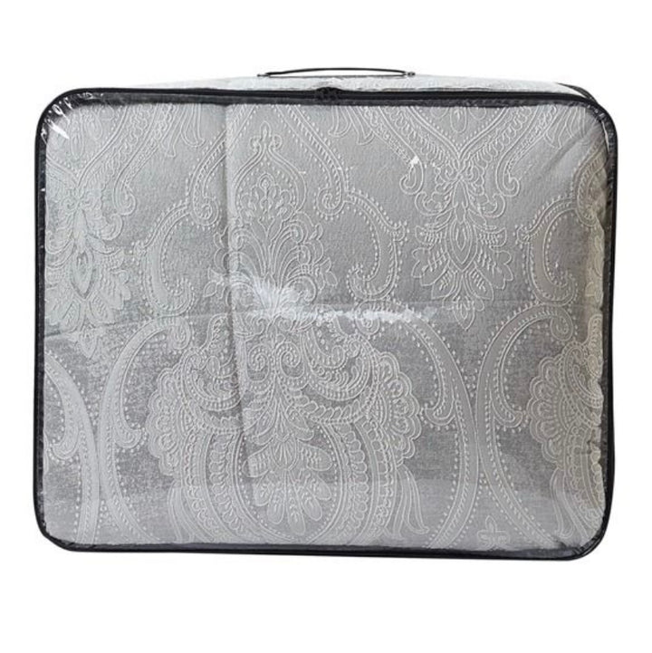 Lavella Firuze Sengetæppe Sæt 3 Dele | 240x260 cm | Grå | Damaskmønster