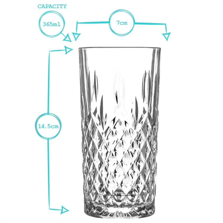 Høj Drikkeglassæt 4 stk. 356 ml. - LAV Odin