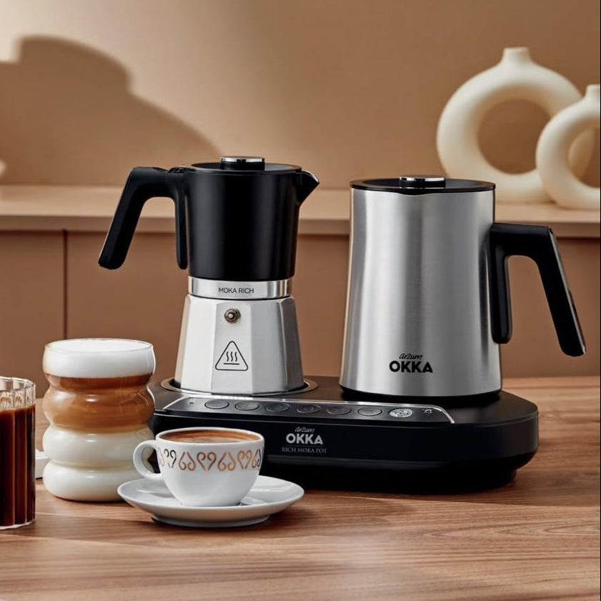 Arzum Okka Rich Spin Pro Automatisk Tyrkisk Kaffemaskine & Varme Drikke Facet