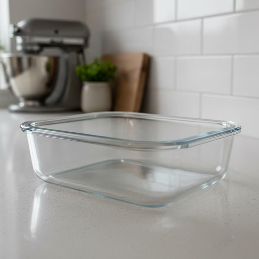 Weissberg Glas Madopbevaringsboks m/låg | Rektangulær | 620 ml