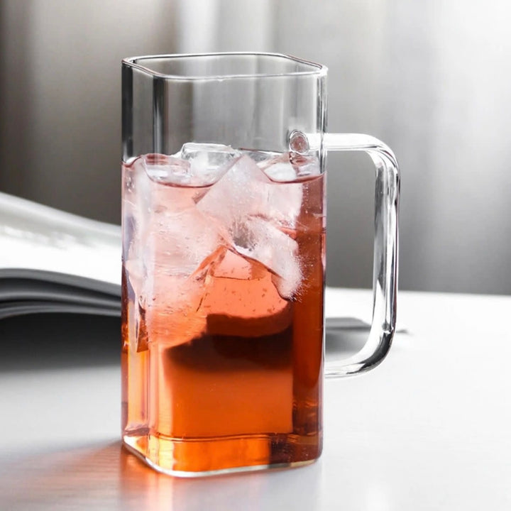 Kvadratisk Glaskrussæt 2 stk. 400 ml. - Almina Trendy