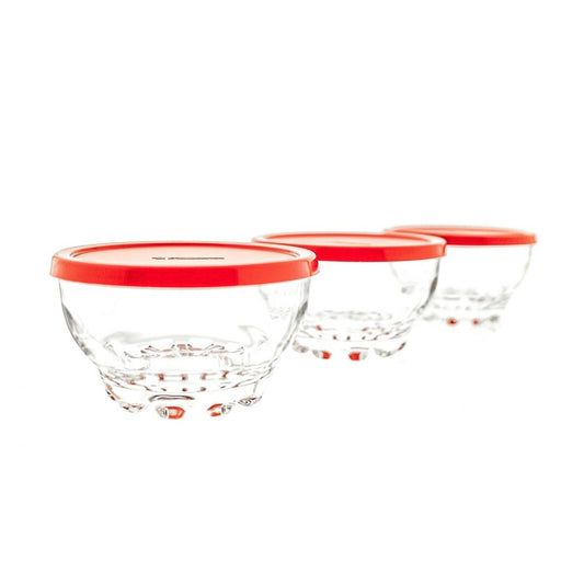 Pasabahce Karaman Glasskålesæt m/Låg 3 Stk.