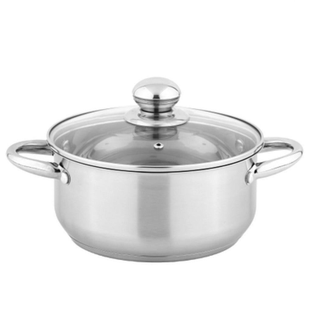 MICHELINO Rustfrit Stål Grydesæt DENVER 7-Delt Induktionsevne Sølv