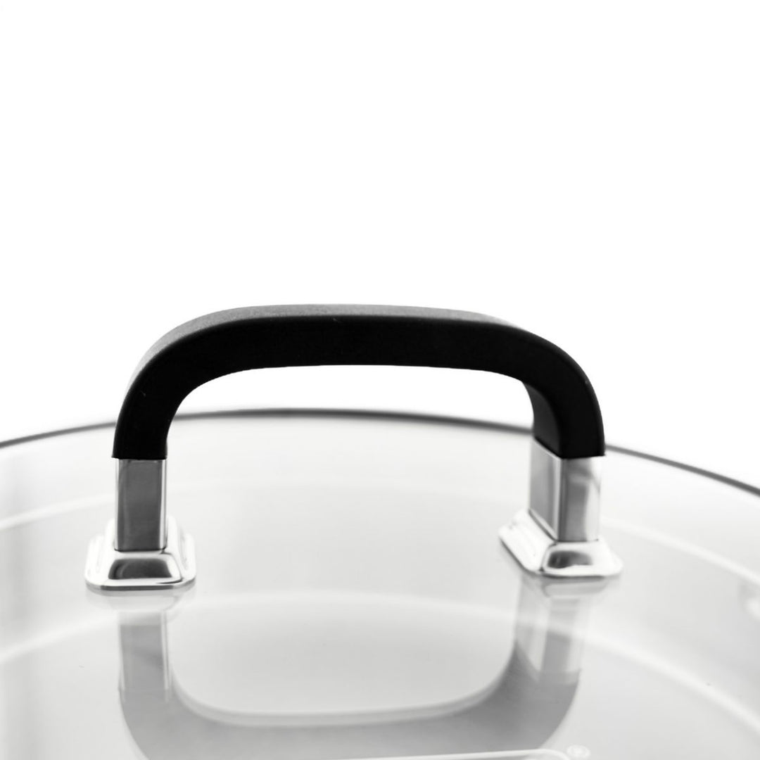 Stegepande Rustfrit Stål m/Låg 3,5 liter 28 cm - Almina