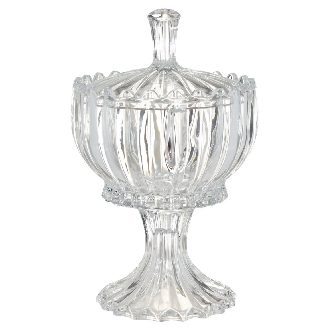 Glas Bonbonniere På Fod m/Låg - Lirmartur