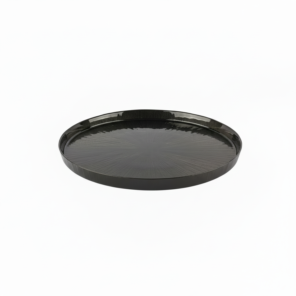 Bricard Lille Serveringsbakke i Glas 12 cm - Sort