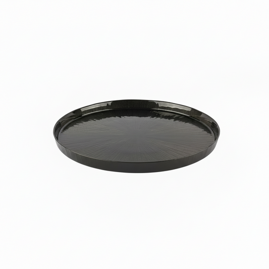 Bricard Lille Serveringsbakke i Glas 12 cm - Sort