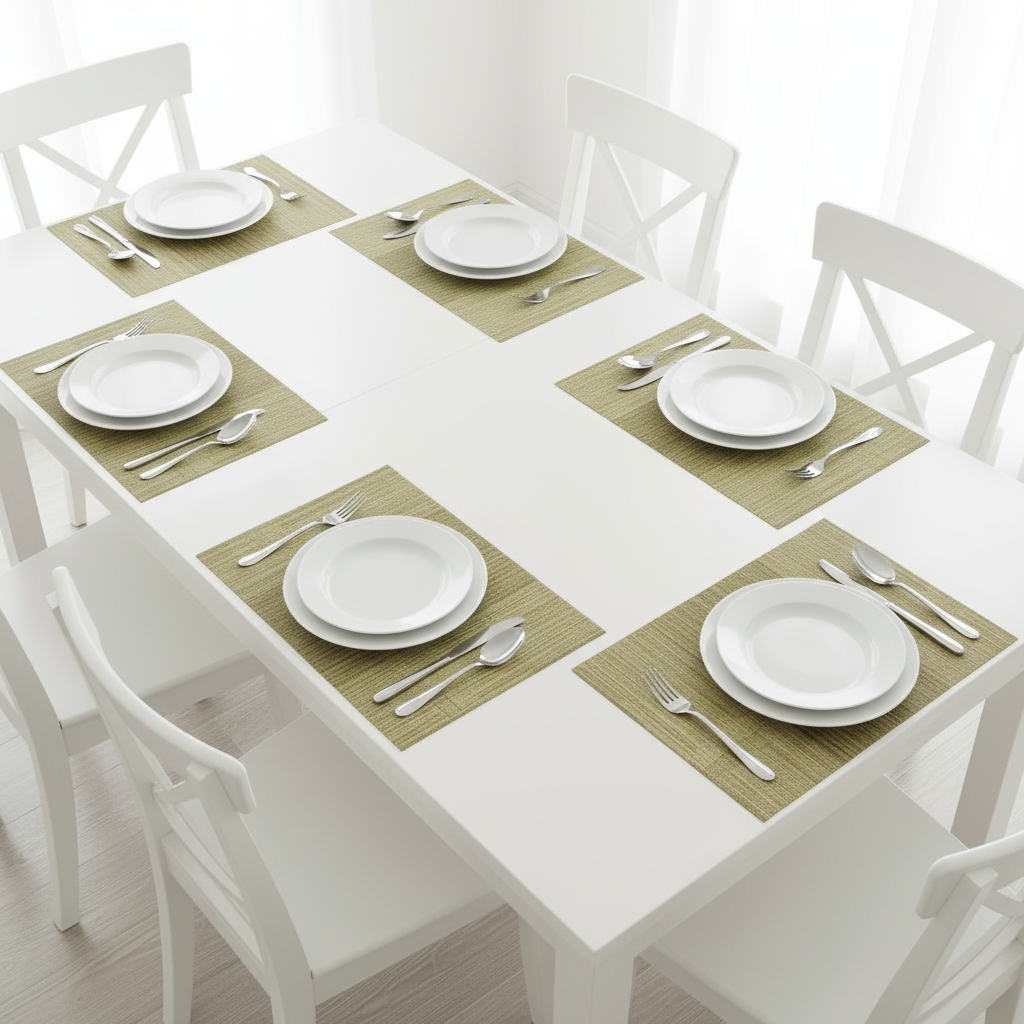 Cinar Dækkeservietter Guld/Beige 6 STK. 30x45 CM