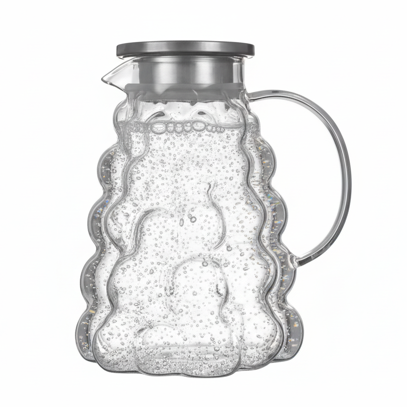 Almina Kira Glaskaraffel m/Låg 1800 ml - Vindruedesign