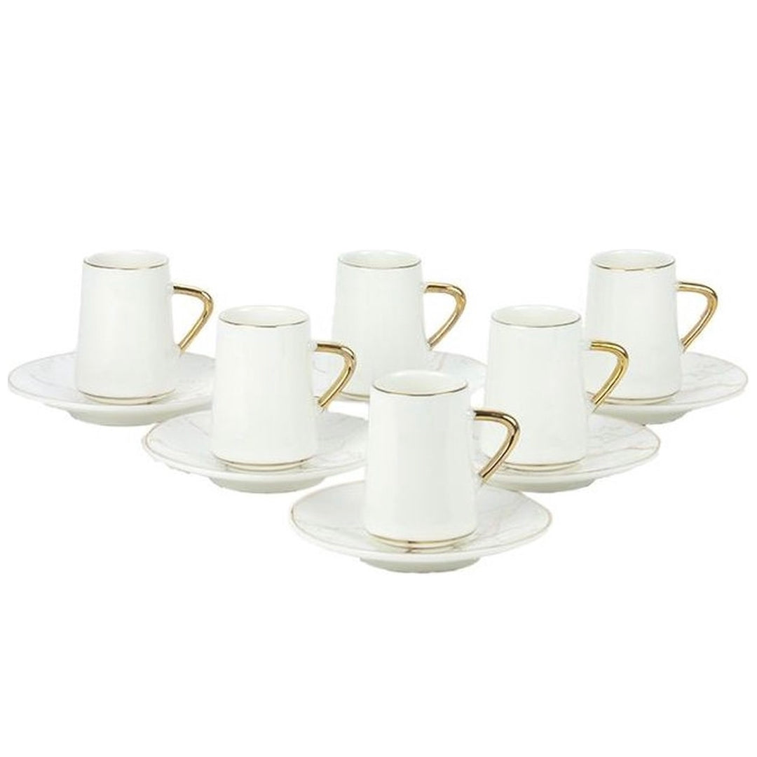 Bricard Guld Marmor Mokkasæt 12 dele