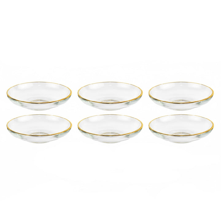 Pasabahce Üsküdar Glasunderkop m/Guldkant – Golden Touch - 10 cm - 6 stk.