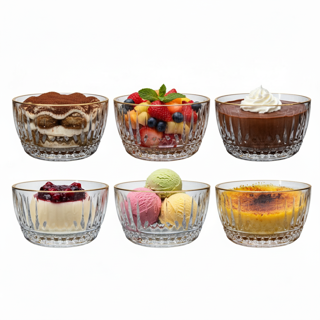 Bricard Avila Gold Glas Snackskåle Sæt 6 stk.