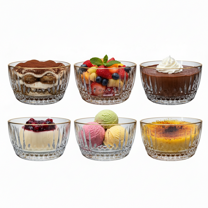 Bricard Avila Gold Glas Snackskåle Sæt 6 stk.