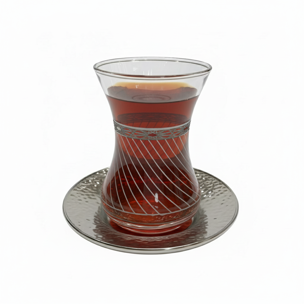 Dalgic 718/4 Tesæt i Sølv | 18 dele | Glas/Metal