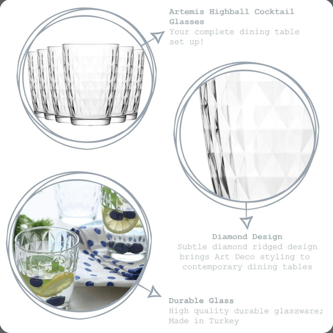 Drikkeglas 3 stk. 270 ml. - Lav Artemis
